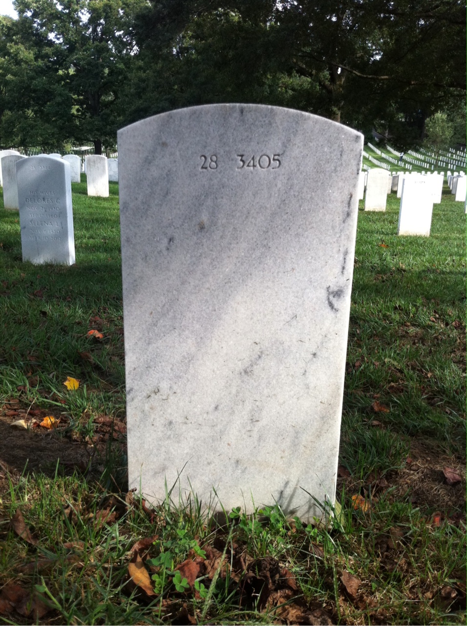 Back of headstone — Margaret Arnold