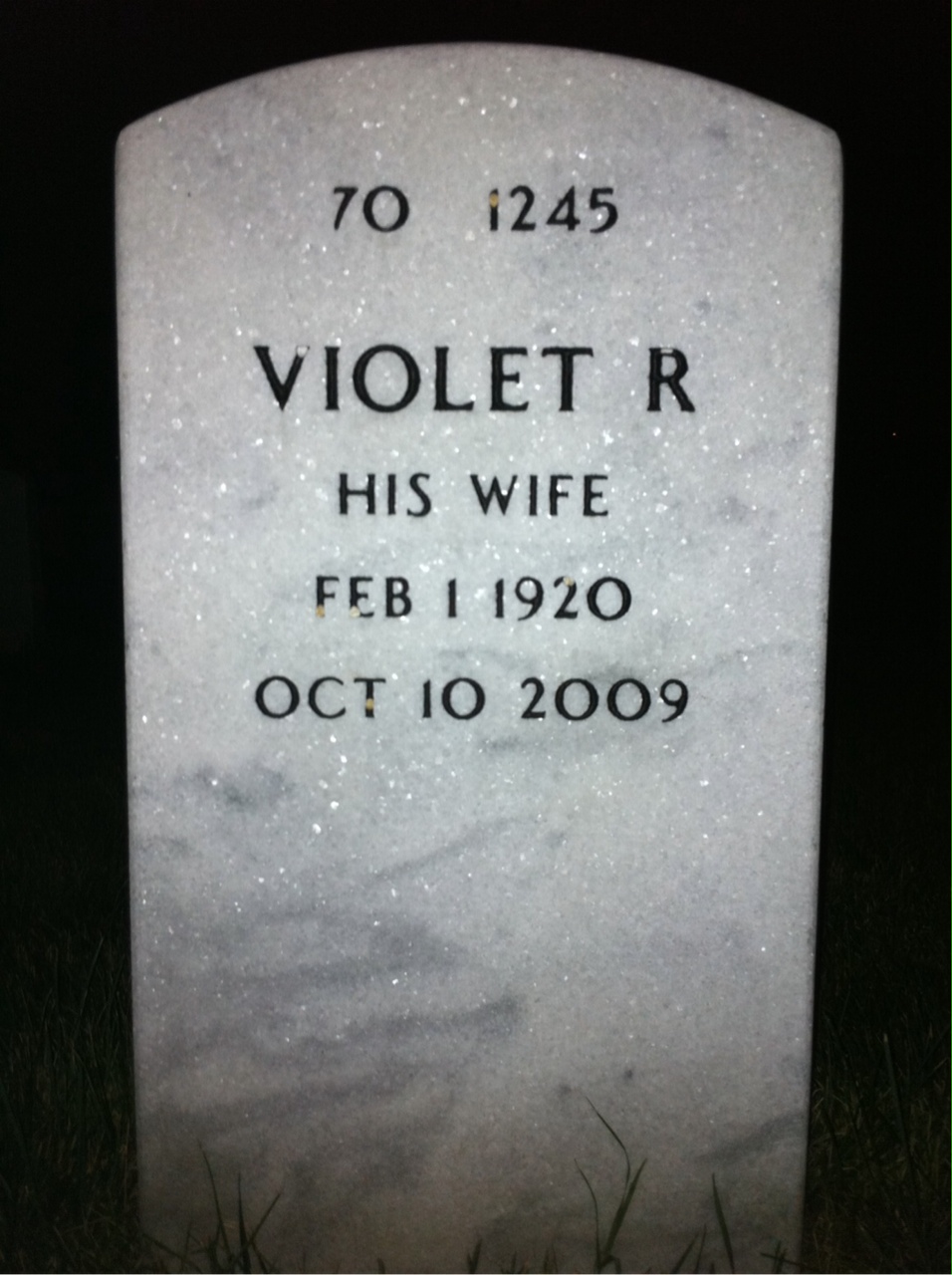 Back of headstone — Walter Nichols