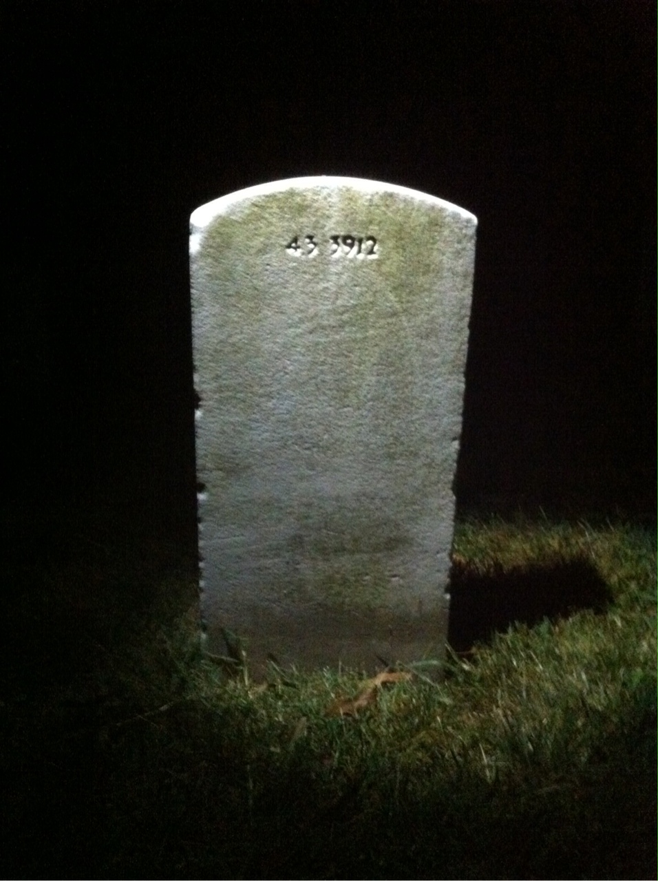 Back of headstone — Lena Artley