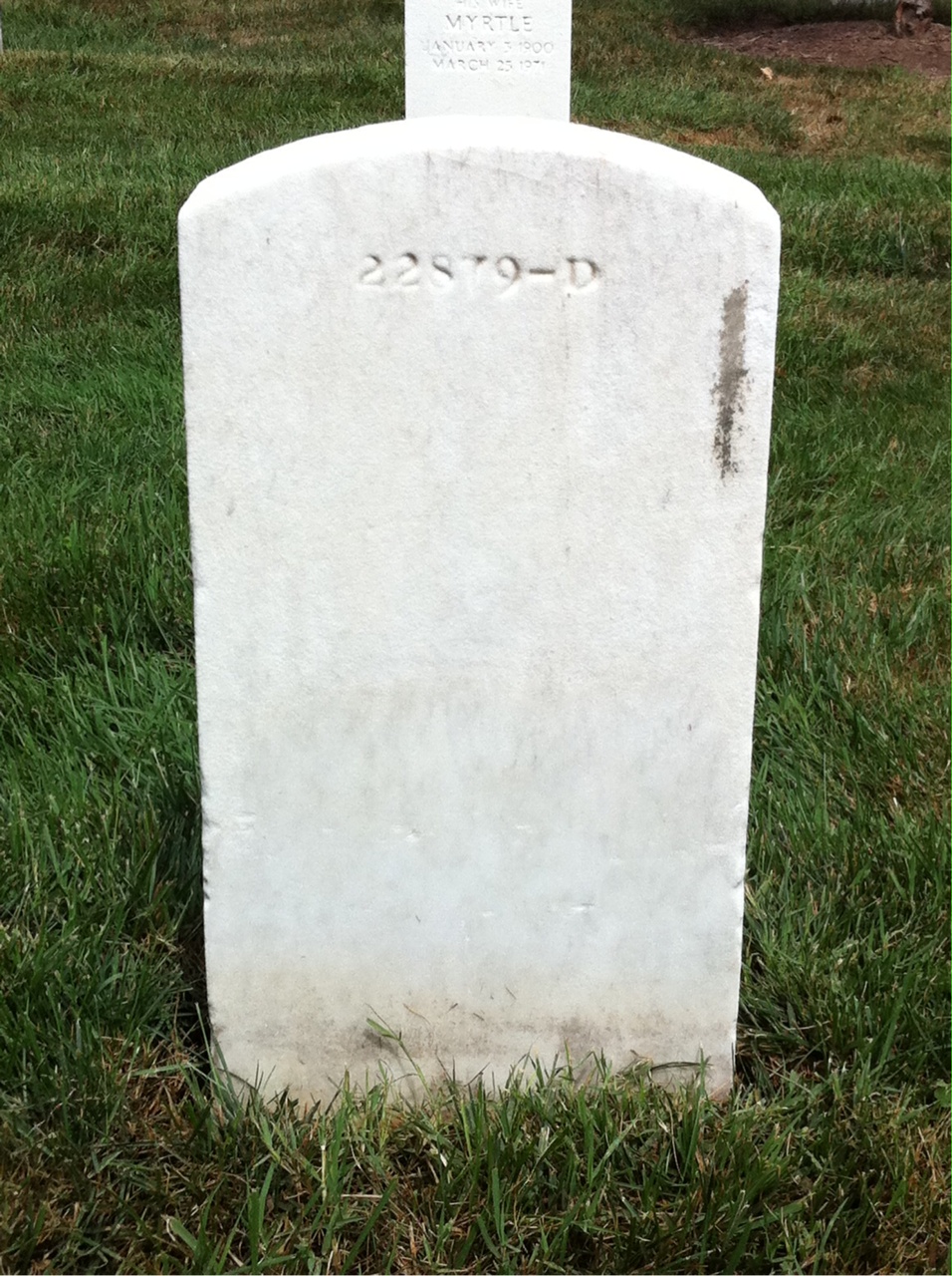 Back of headstone — Floyd Allen