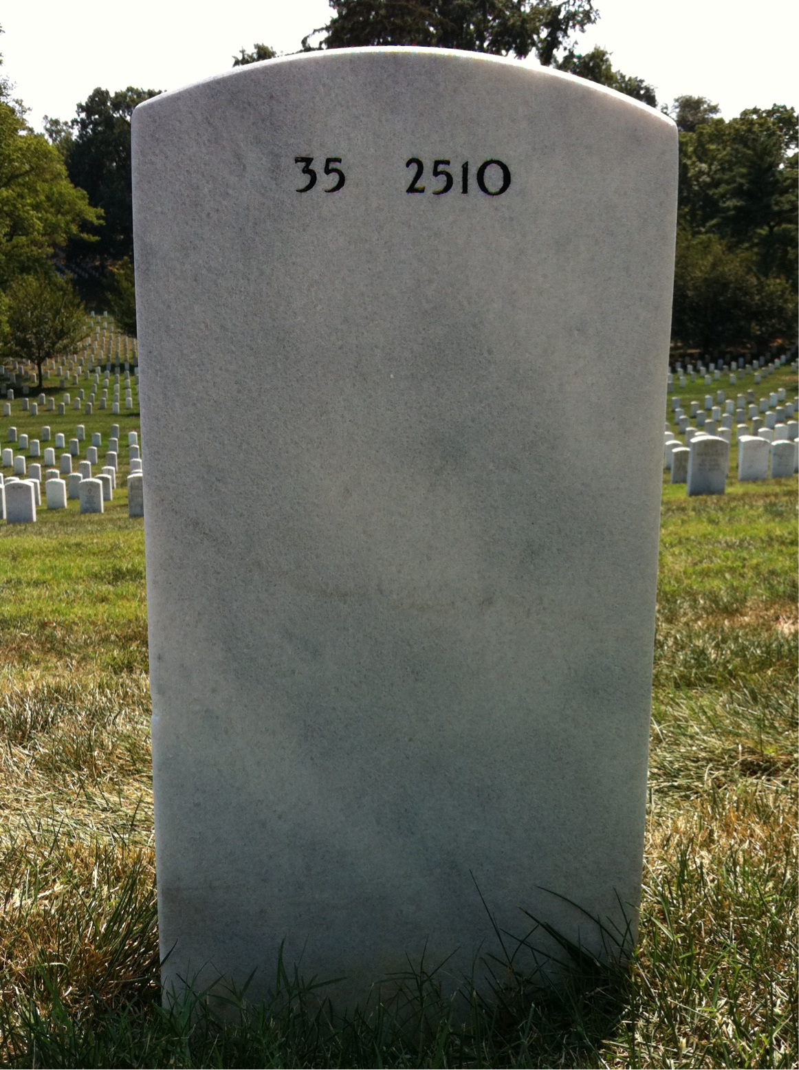 Back of headstone — Charles Lecraw