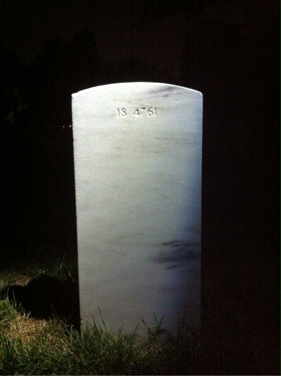 Back of headstone — George Baker