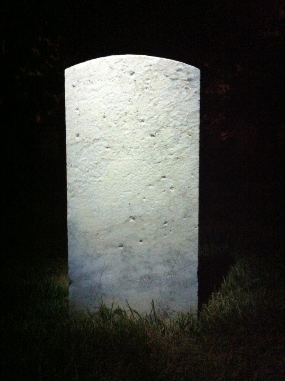 Back of headstone — Elmer Allen