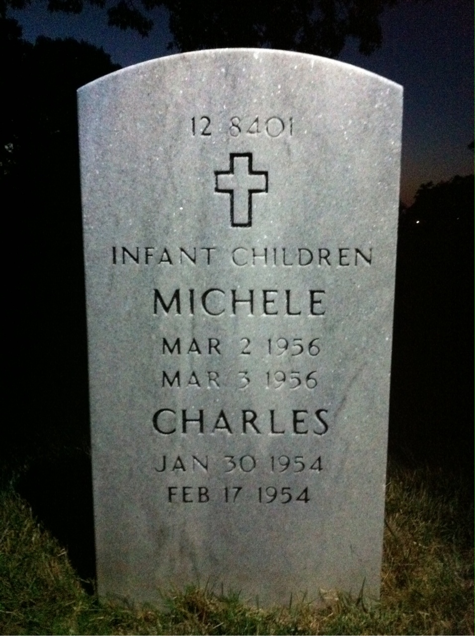 Back of headstone — Russell Rohner
