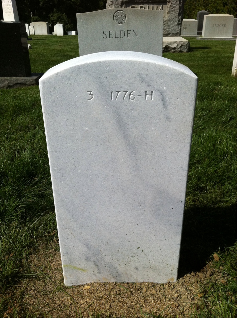 Back of headstone — Bidwell Moore