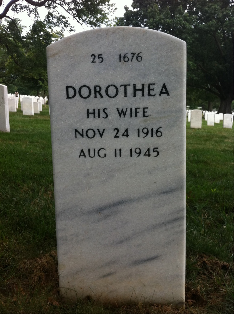Back of headstone — Edward Conrad