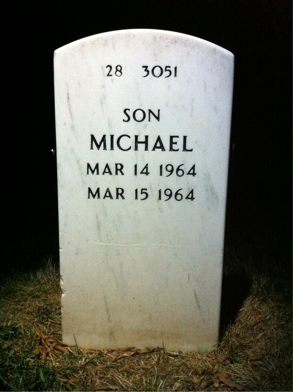 Back of headstone — Thomas Scott