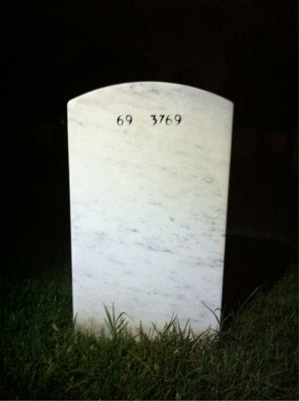 Back of headstone — William Dye