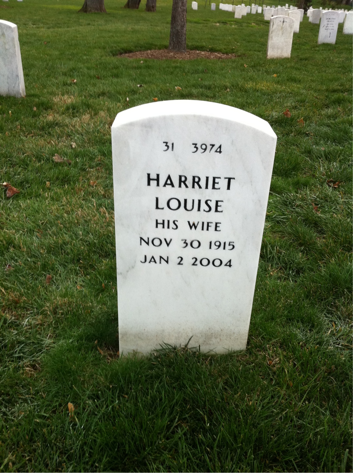 Back of headstone — Ralph Mcdonald