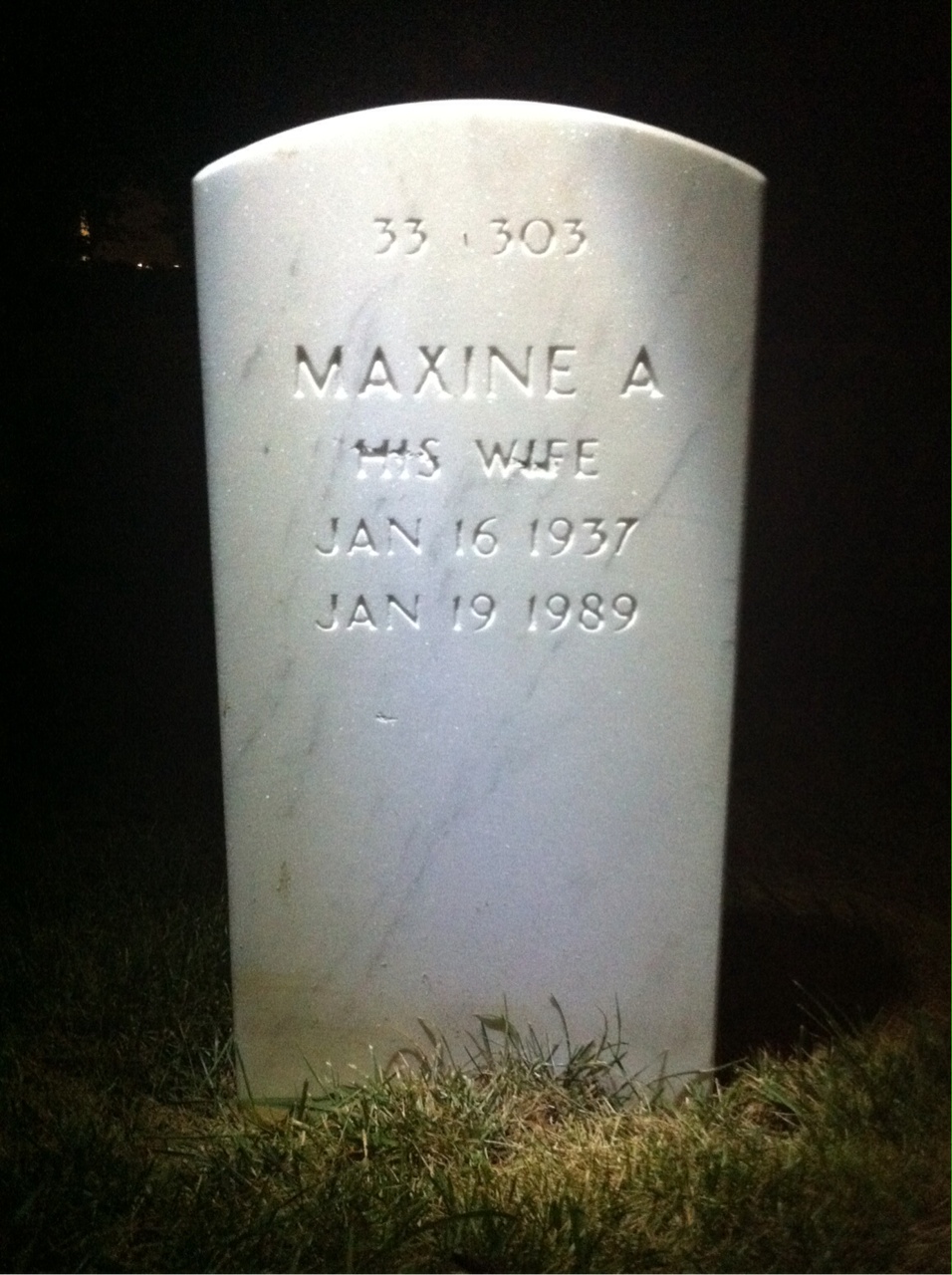 Back of headstone — George Puster