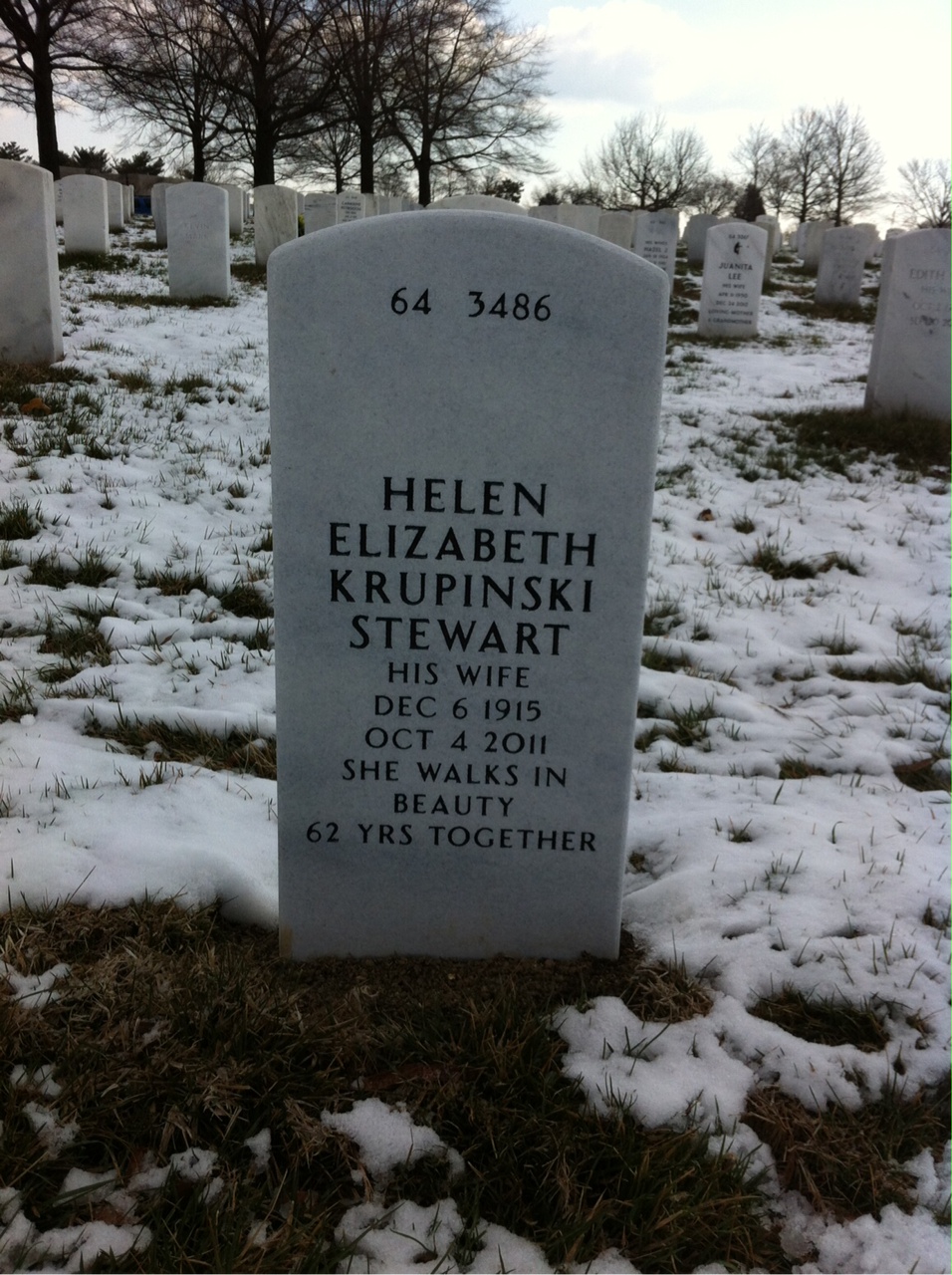 Back of headstone — Robert Stewart