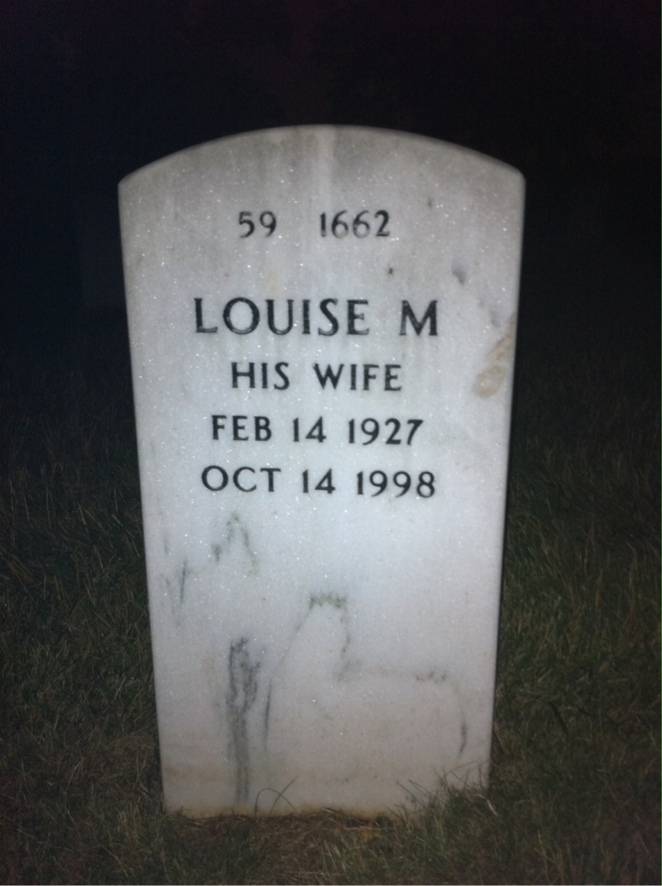 Back of headstone — James Mcclellan