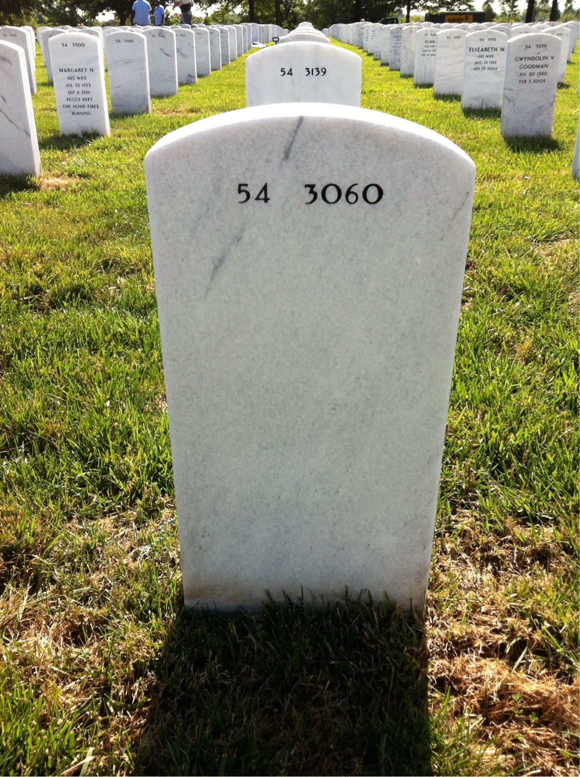 Back of headstone — John Sargent