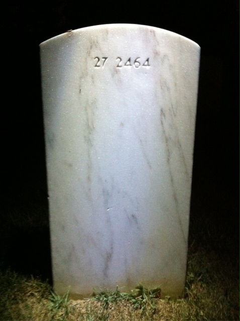 Back of headstone — Susanna Muse