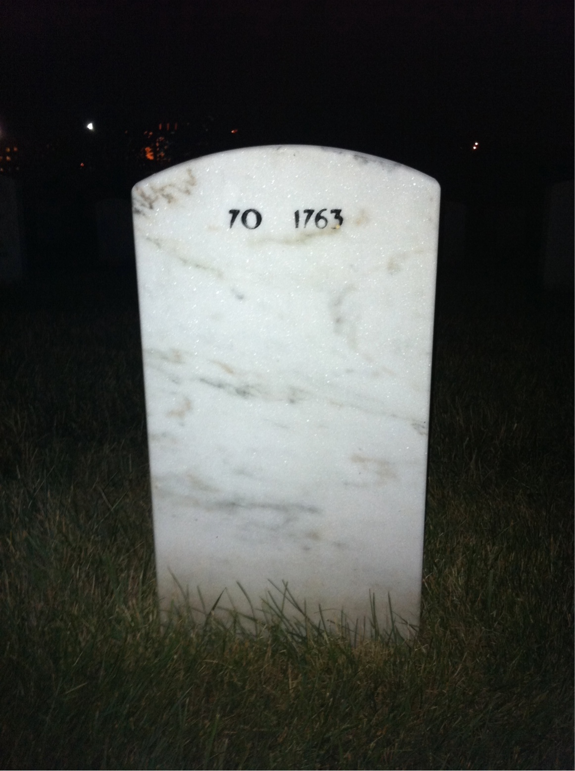Back of headstone — Irvin Parsley