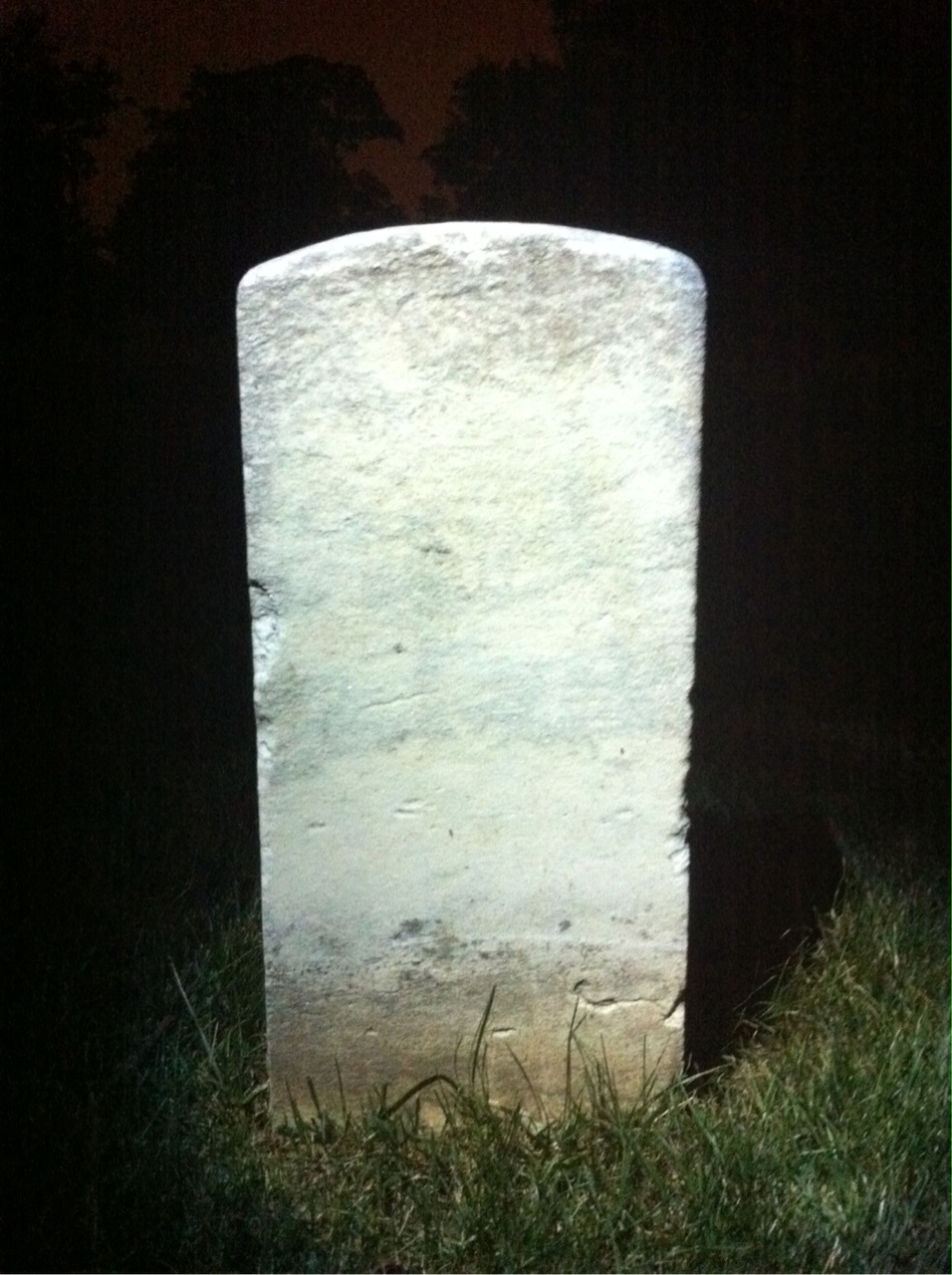 Back of headstone — John Monahan