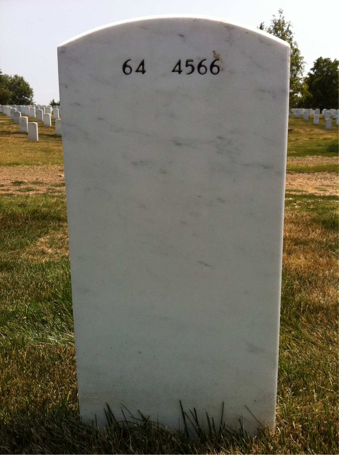 Back of headstone — William West