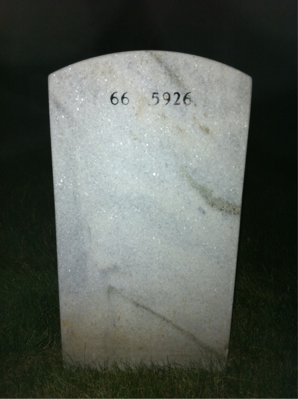 Back of headstone — Frank Steele
