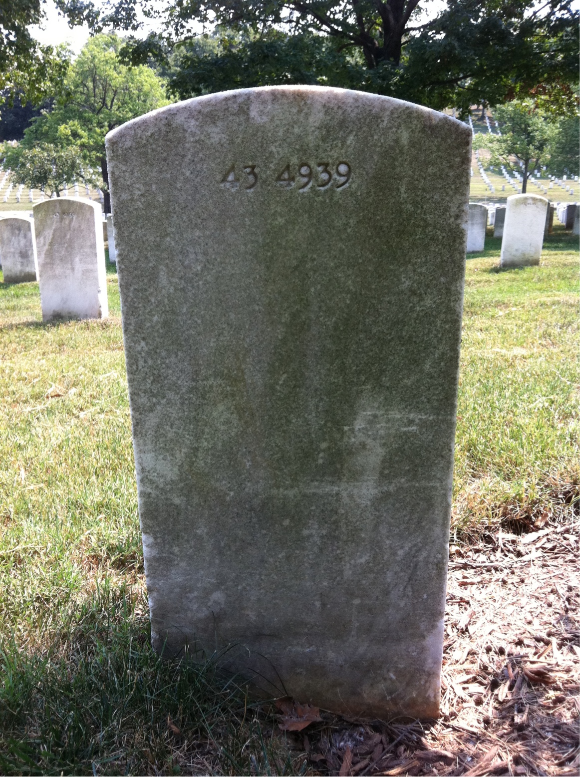 Back of headstone — Richard Moyer