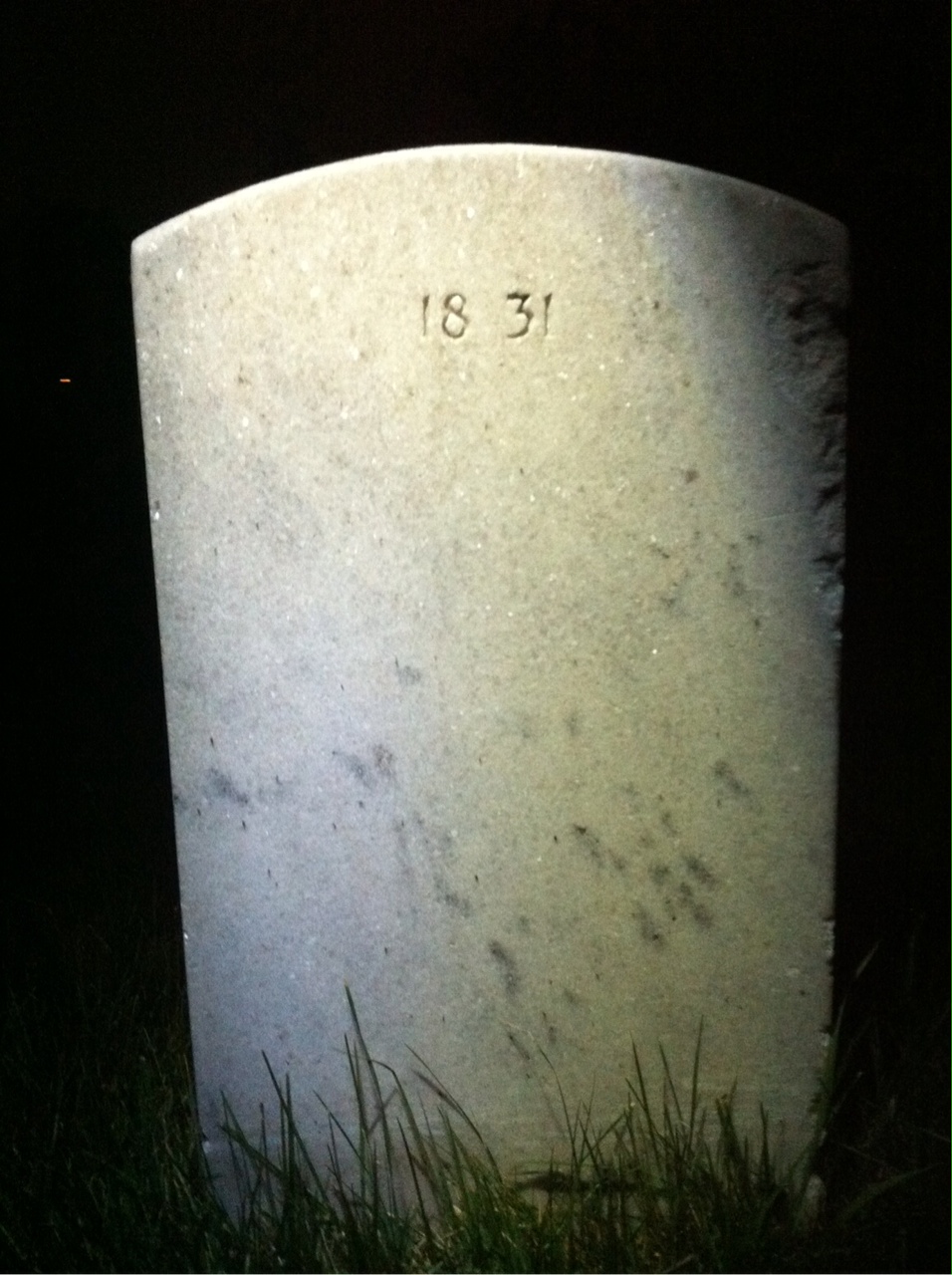 Back of headstone — Ralfton Miller