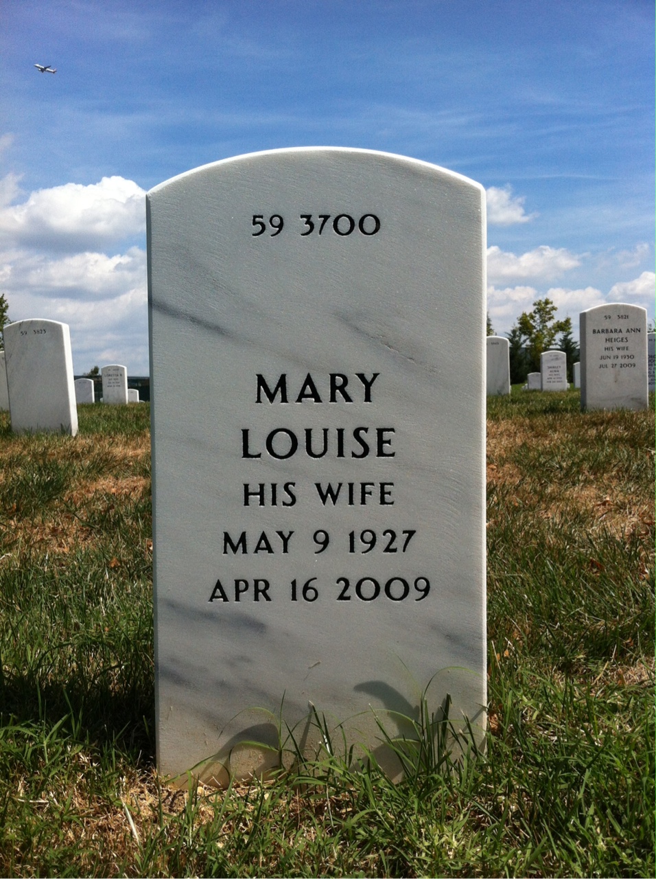Back of headstone — Joseph Demes