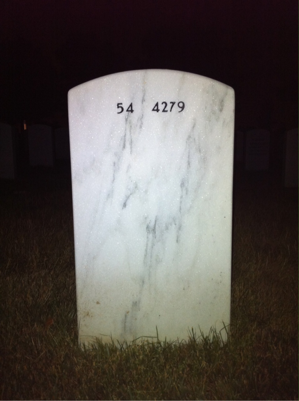 Back of headstone — Dwayne Logan