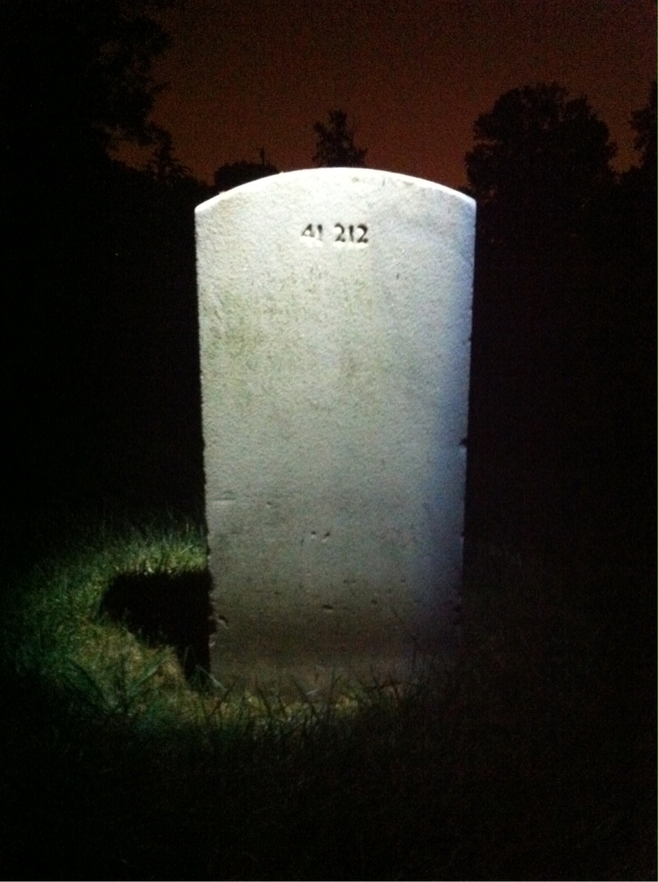 Back of headstone — John Montague