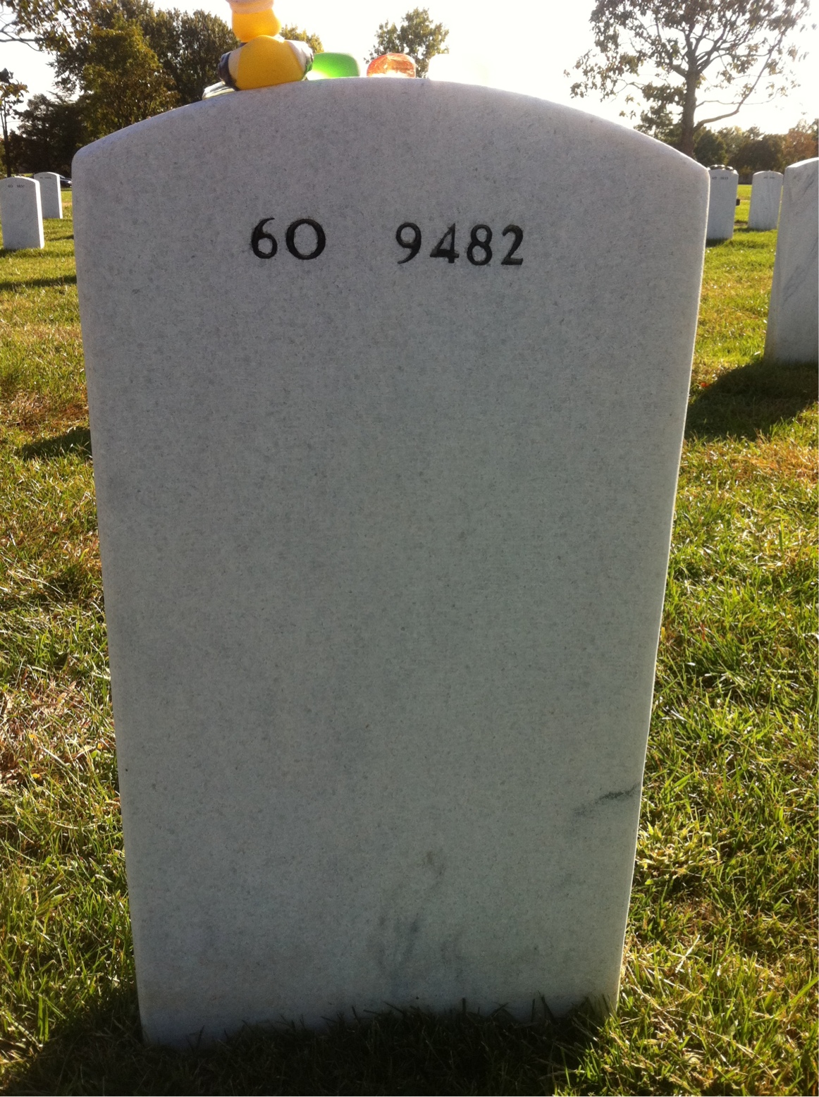 Back of headstone — Toby John Stinson