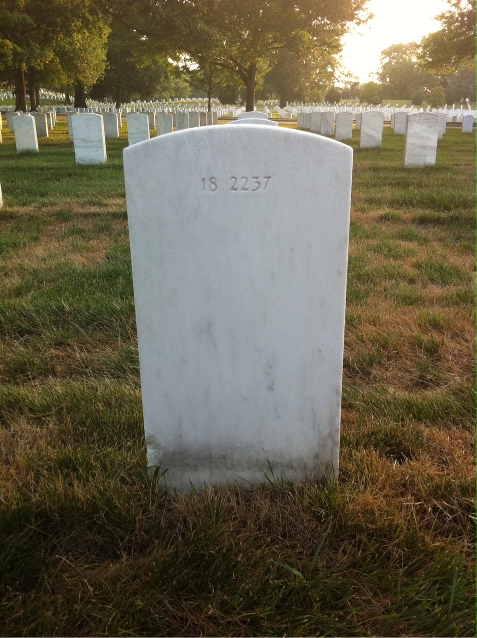 Back of headstone — Robert Miller