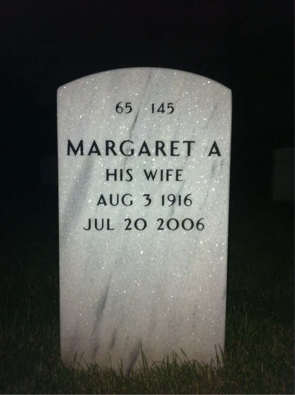 Back of headstone — Robert Sheldon