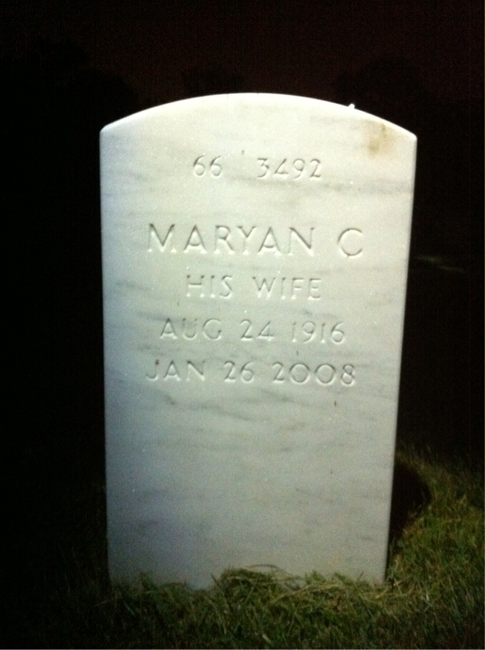 Back of headstone — John Floyd