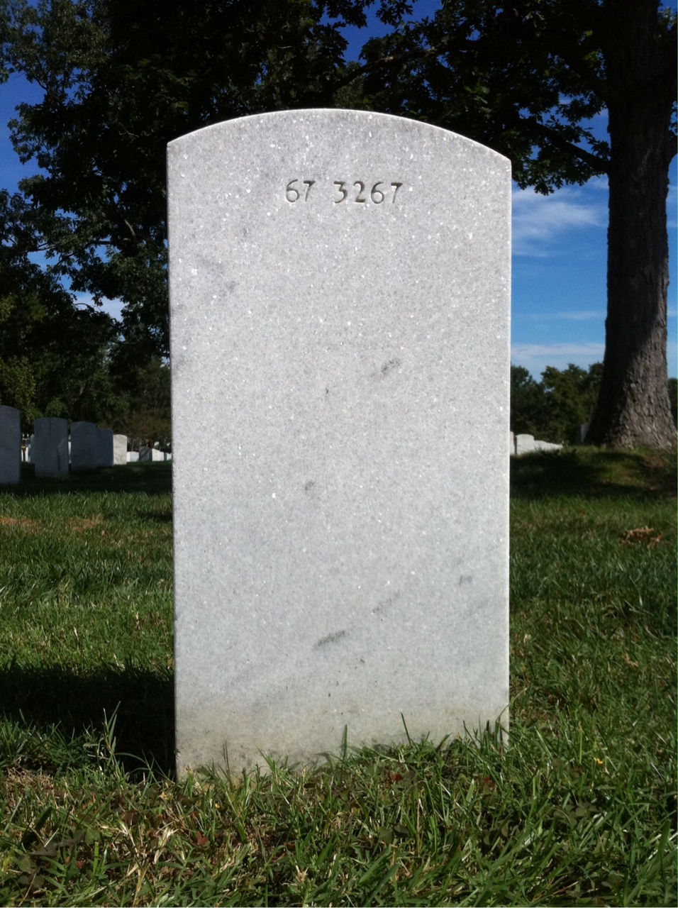 Back of headstone — Steven Miller