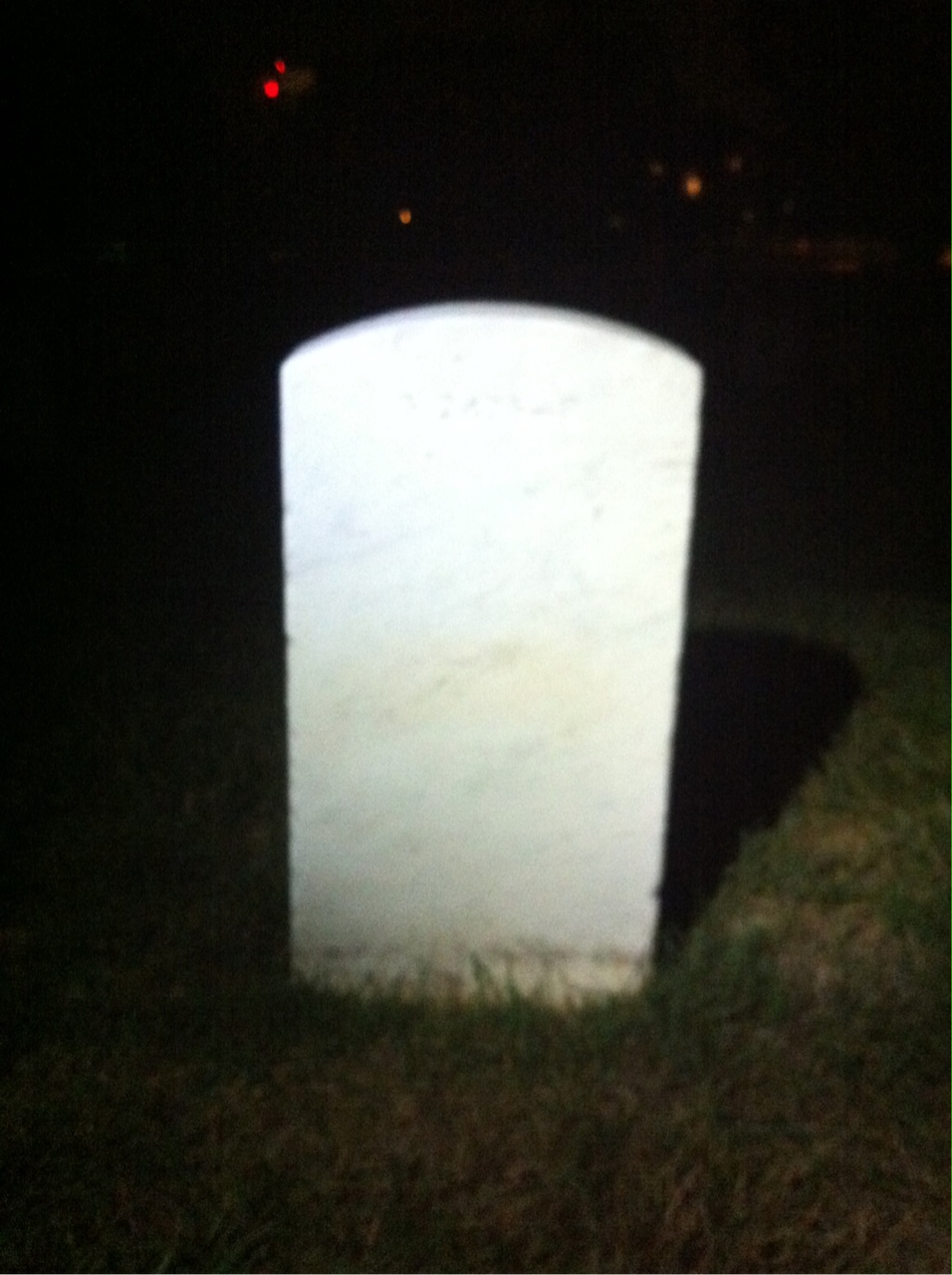 Back of headstone — Radford Carter West
