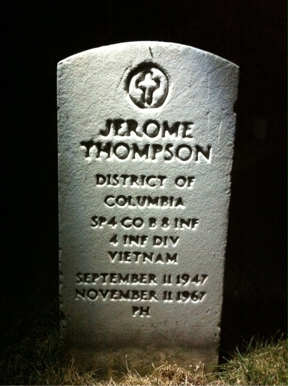 Headstone of Jerome Thompson