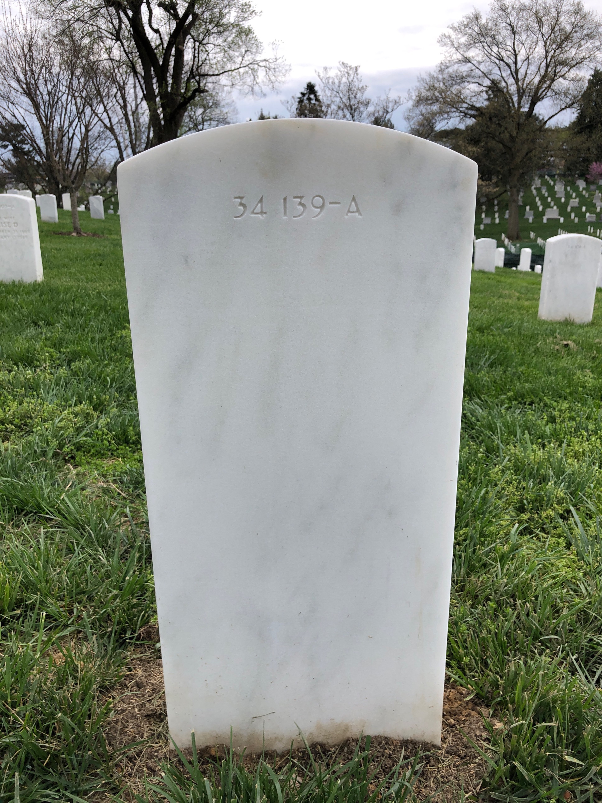 Back of headstone — William M Daggett