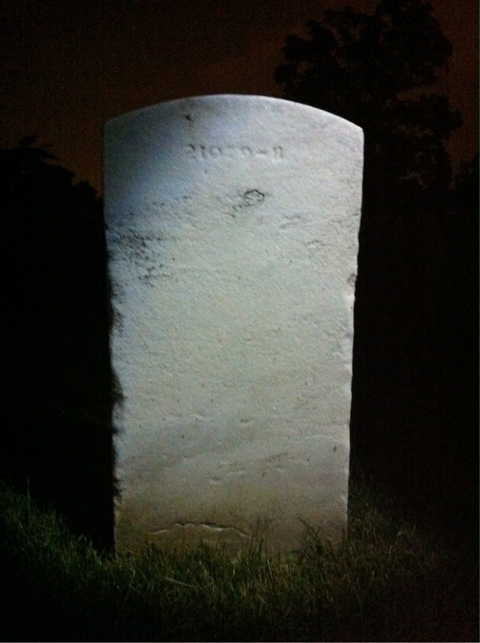 Back of headstone — Gustav Mutschal