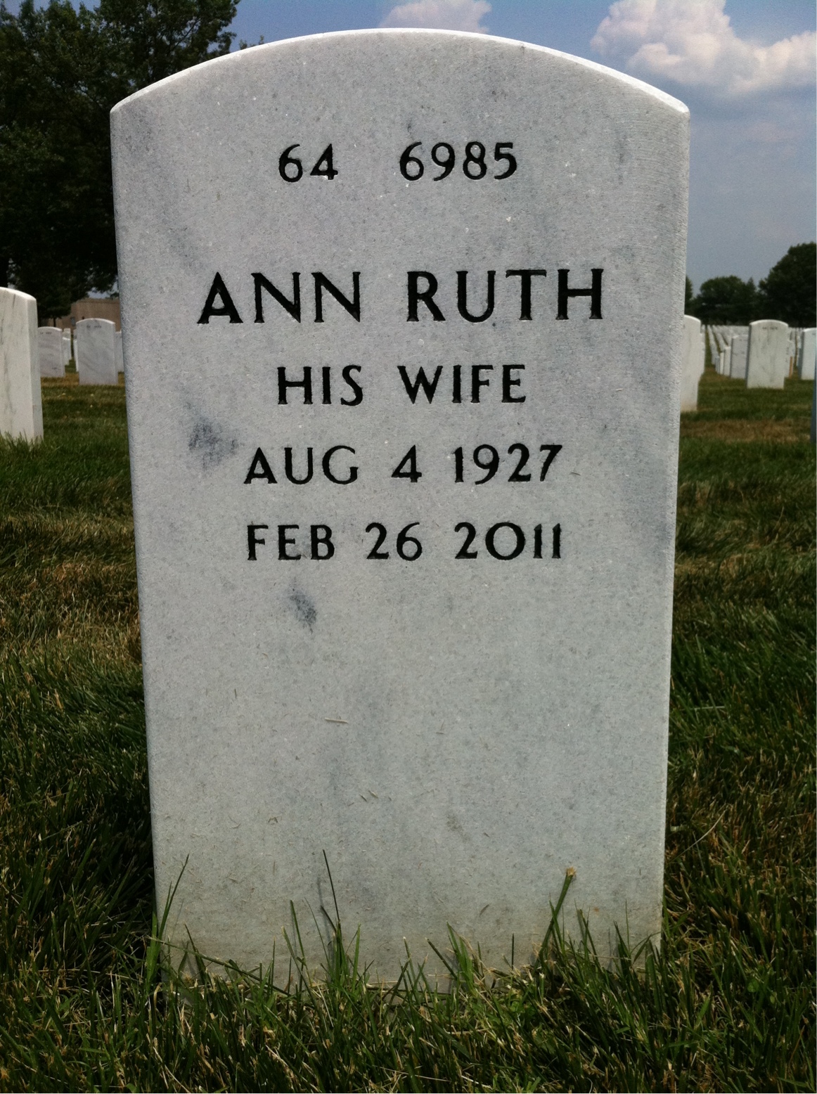 Back of headstone — John Gardner