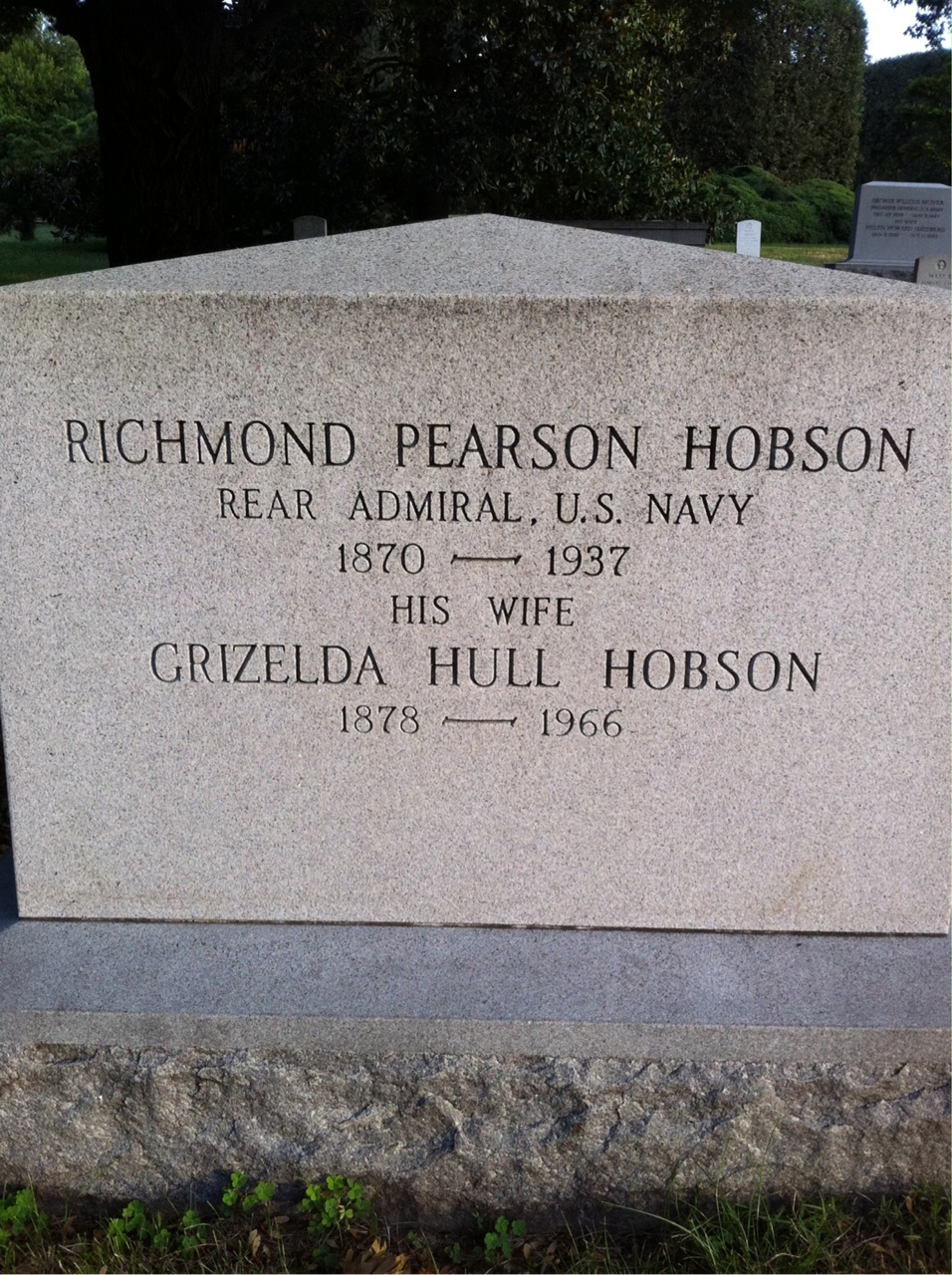 Headstone of Richmond P. Hobson