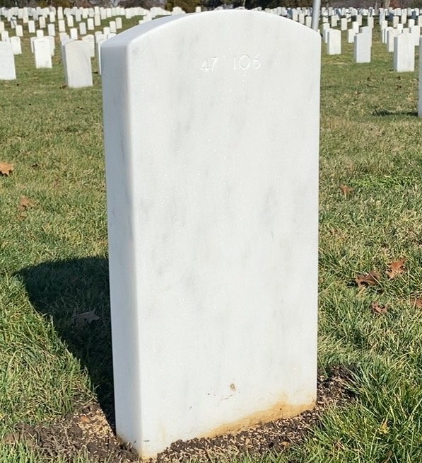 Back of headstone — Edward Anderson