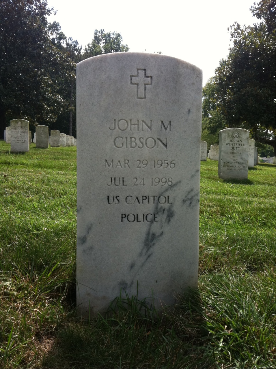 Headstone of John Michael Gibson