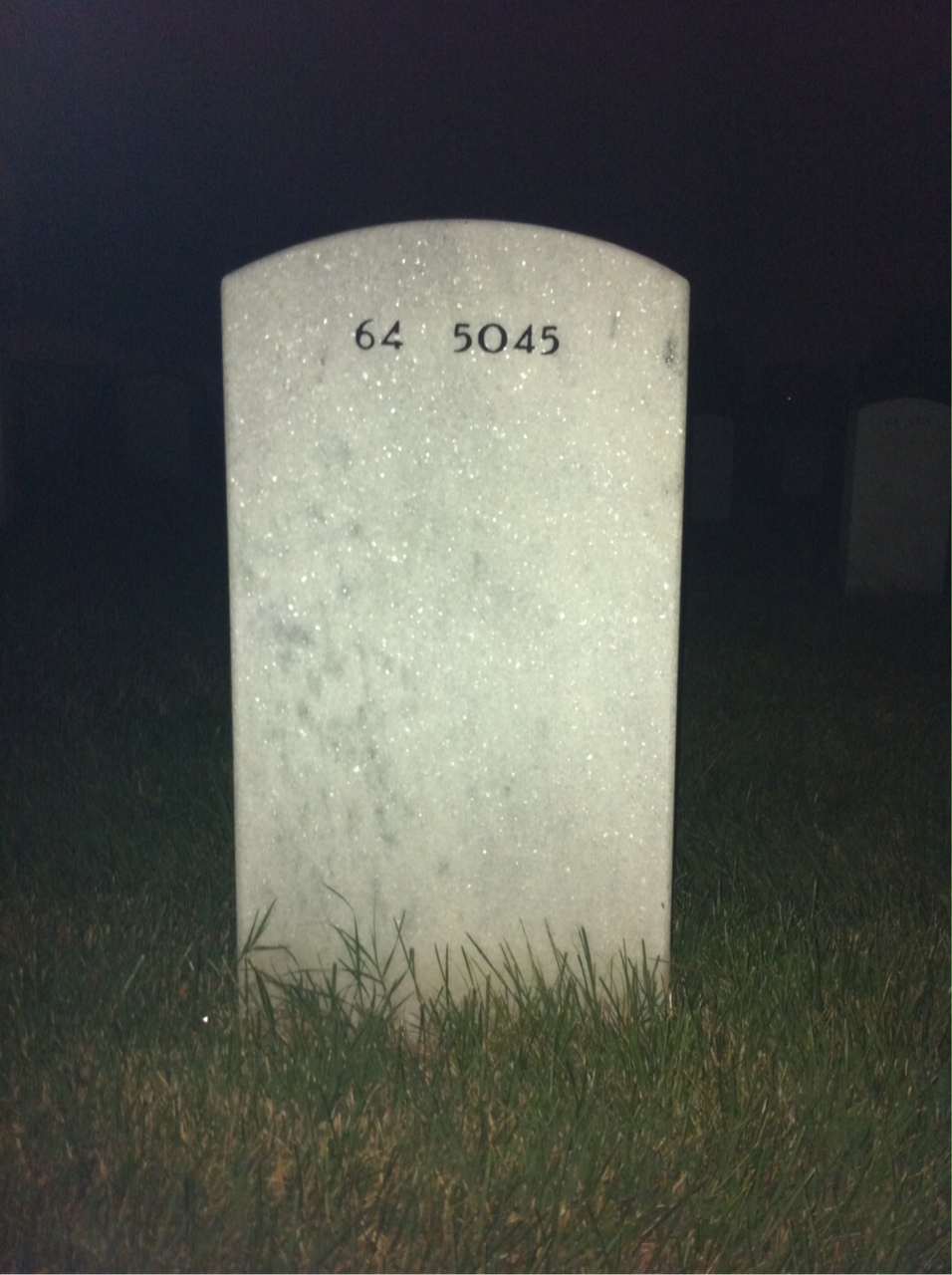 Back of headstone — Robert Mitchell