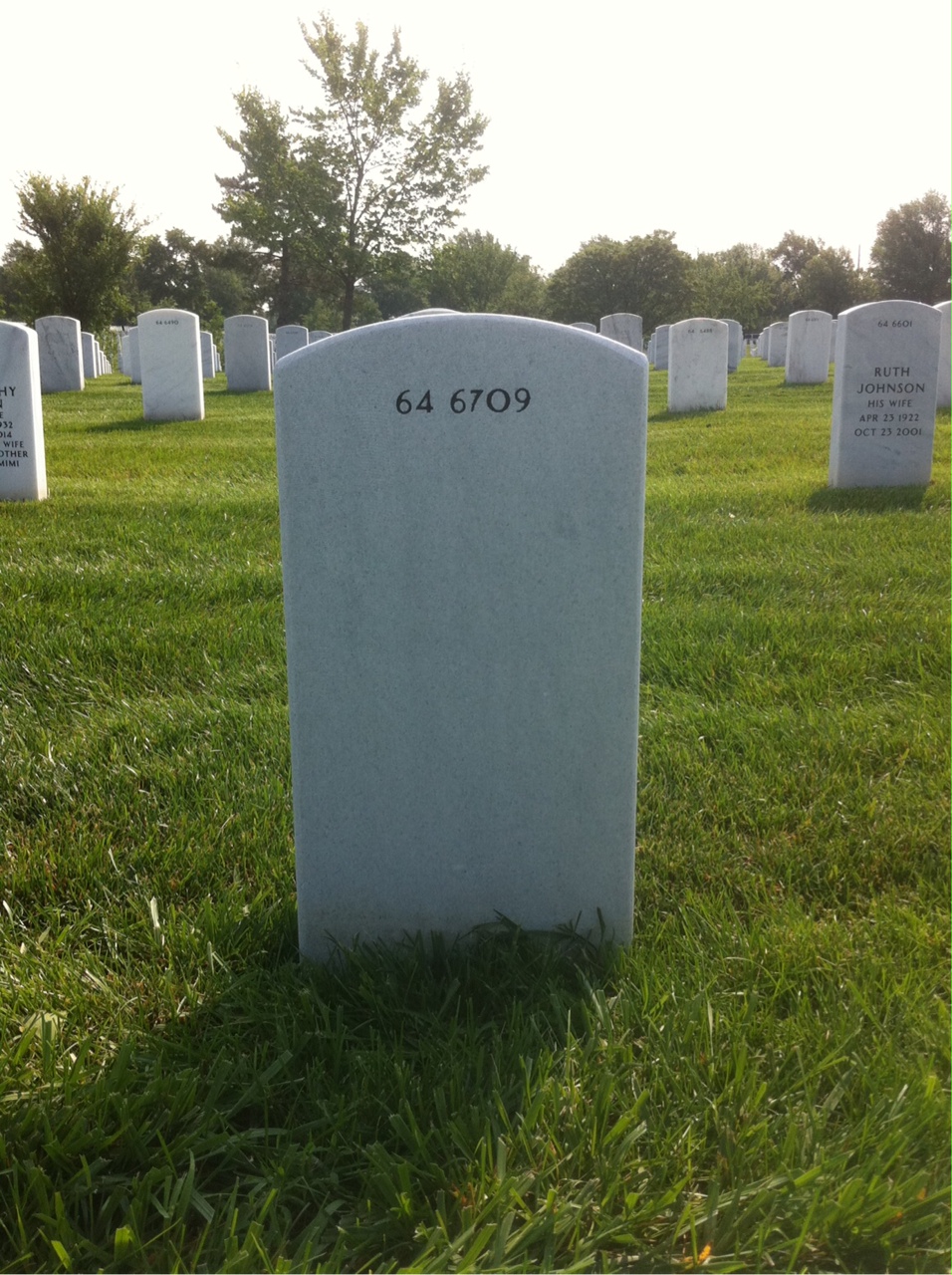 Back of headstone — Matthew Ferron Thompson