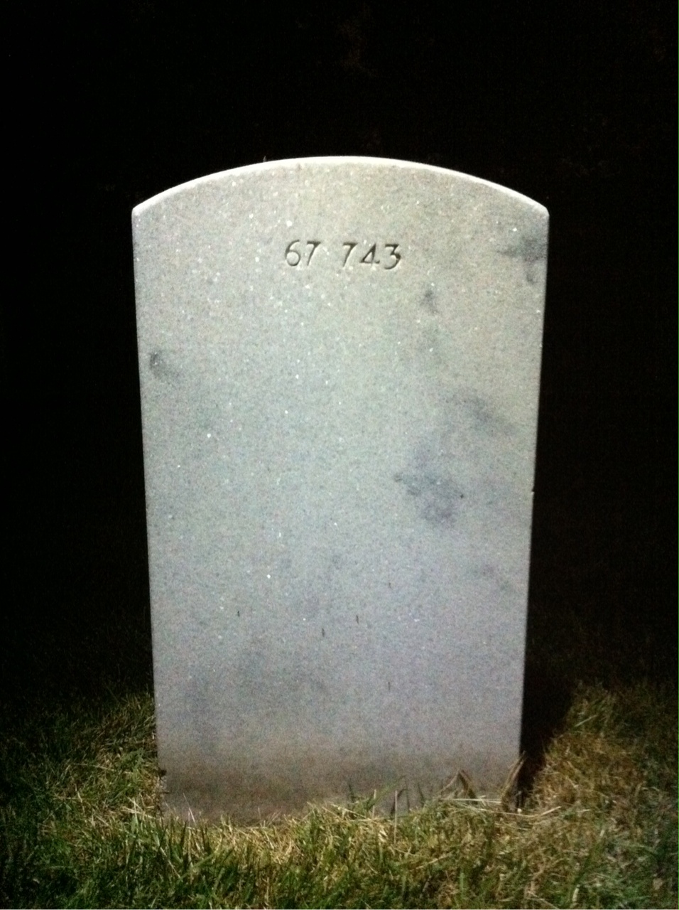 Back of headstone — William W Teuber
