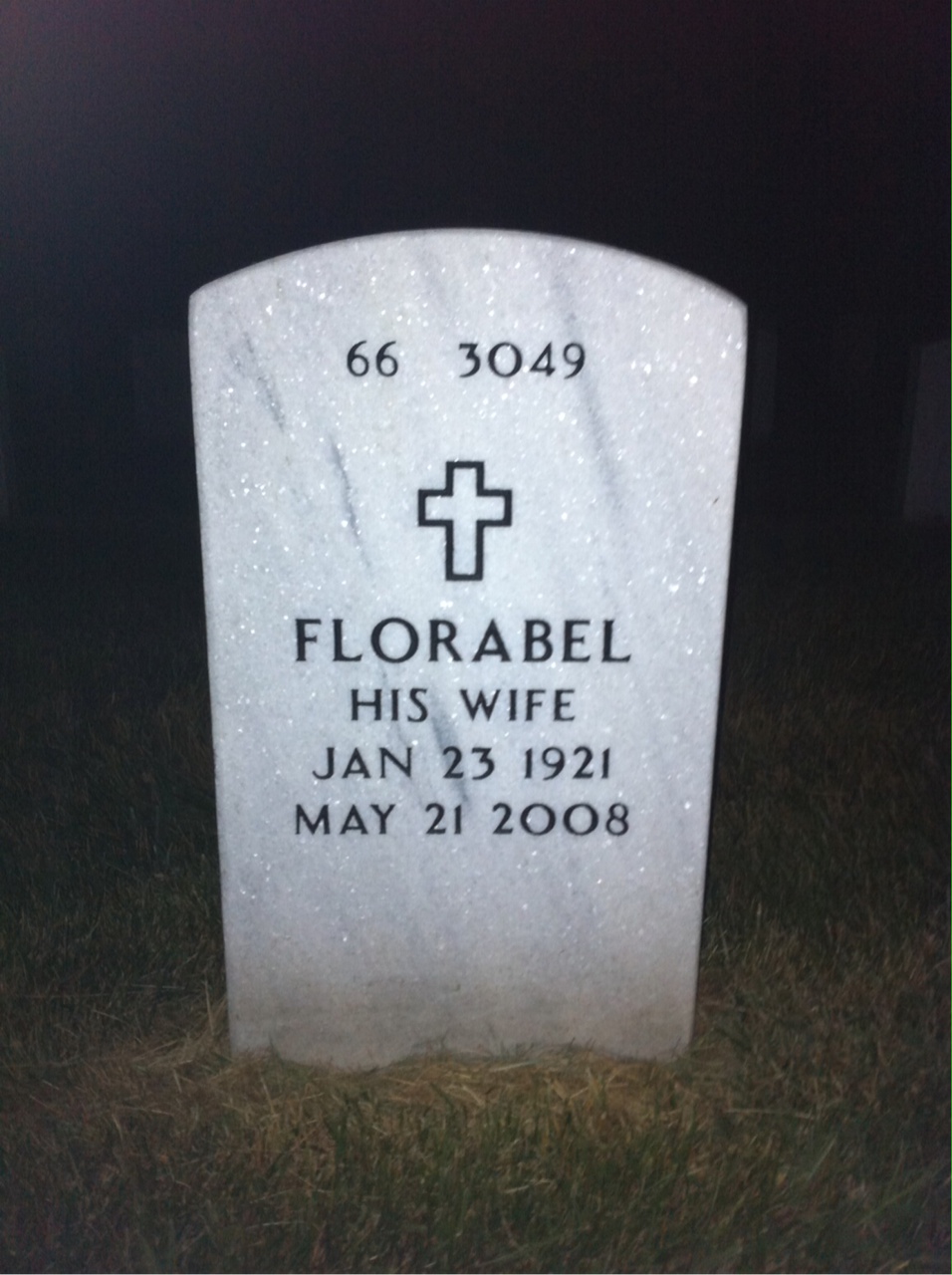 Back of headstone — James Martin