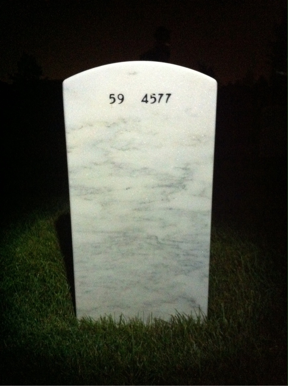 Back of headstone — Robert Henin