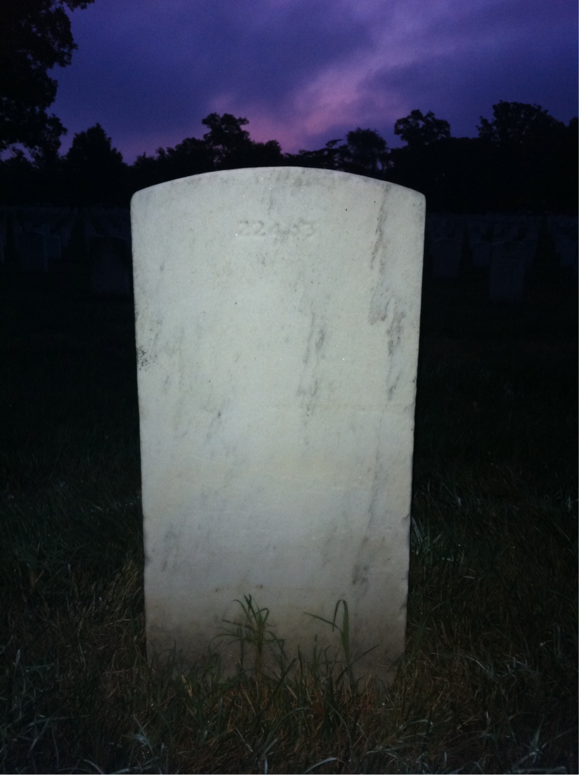 Back of headstone — William Miller
