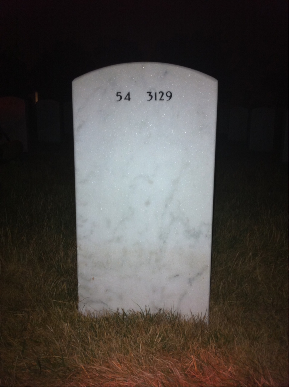 Back of headstone — Frank Rodgers