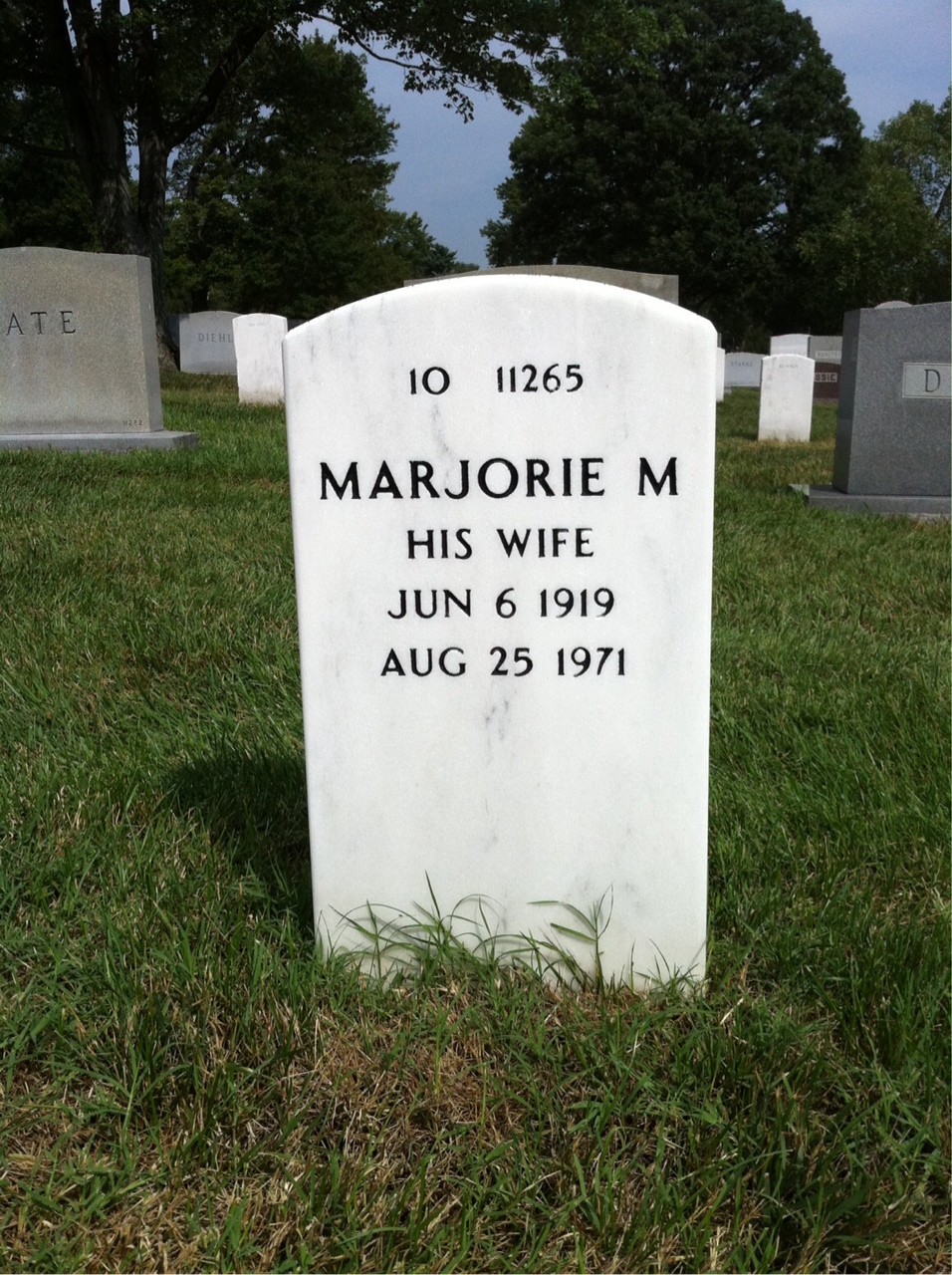 Back of headstone — Clinton Mcbroome