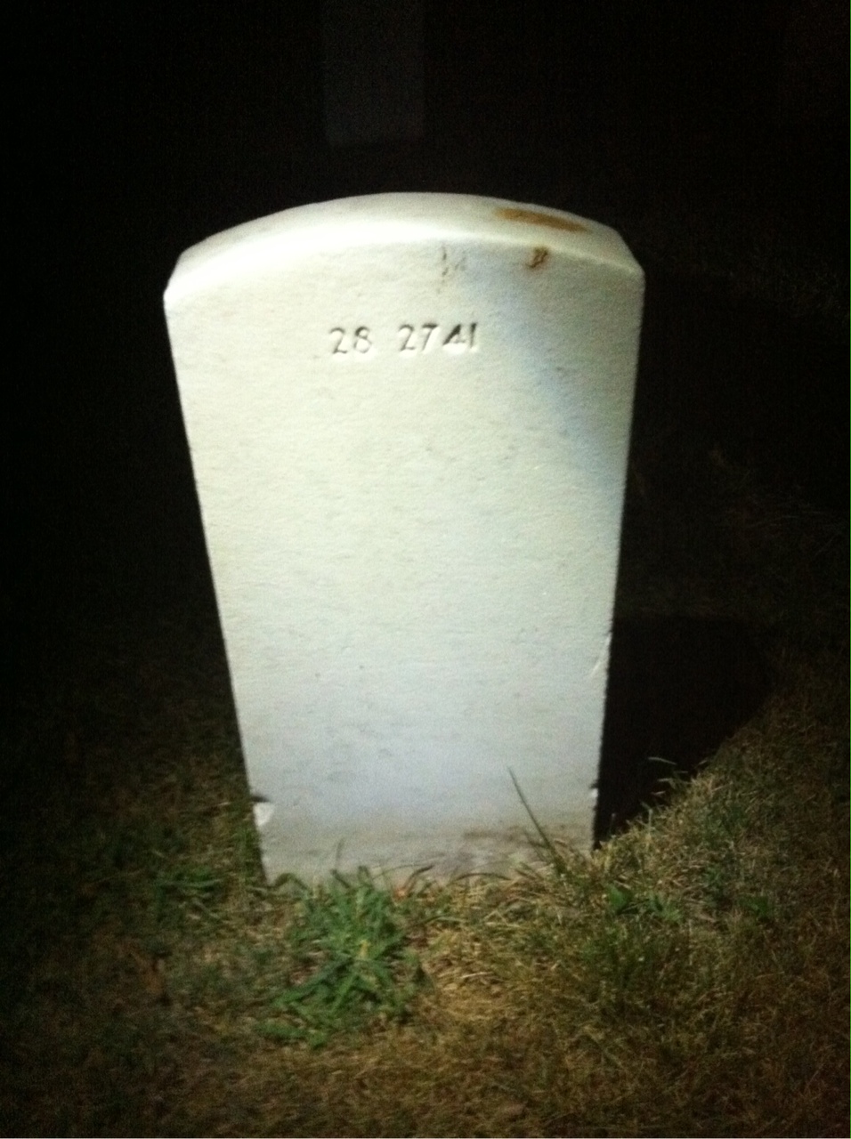 Back of headstone — Mildred Baldwin