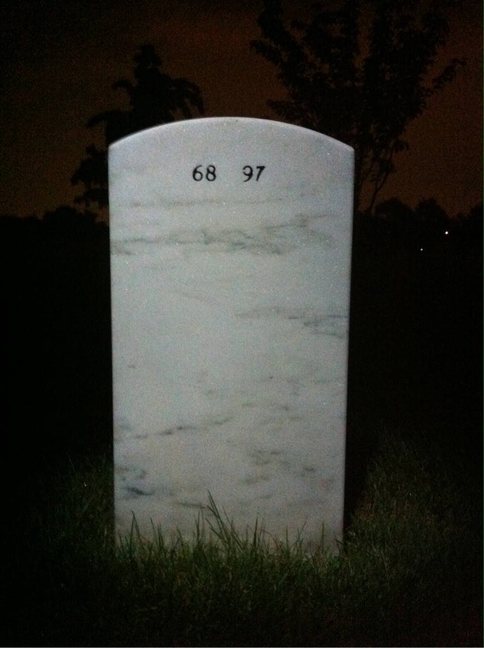 Back of headstone — Thomas O'Brien
